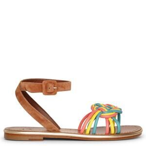 Christian Louboutin Ella Rainbow Braided Sandals